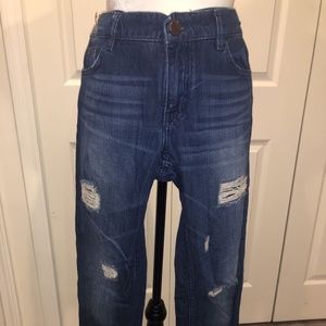MAJE H14 Giving Denim Dark Blue Jeans Ripped